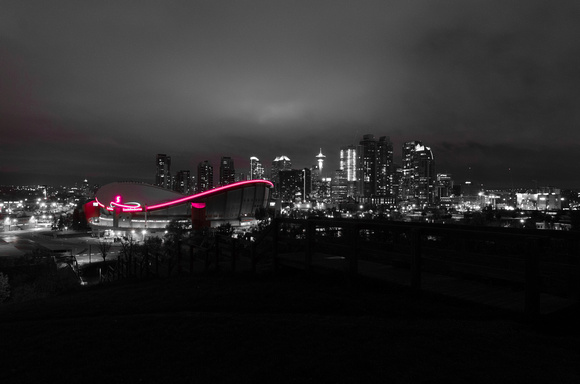 Gray and dreary night in Calgary